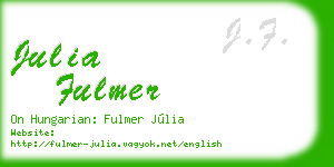 julia fulmer business card